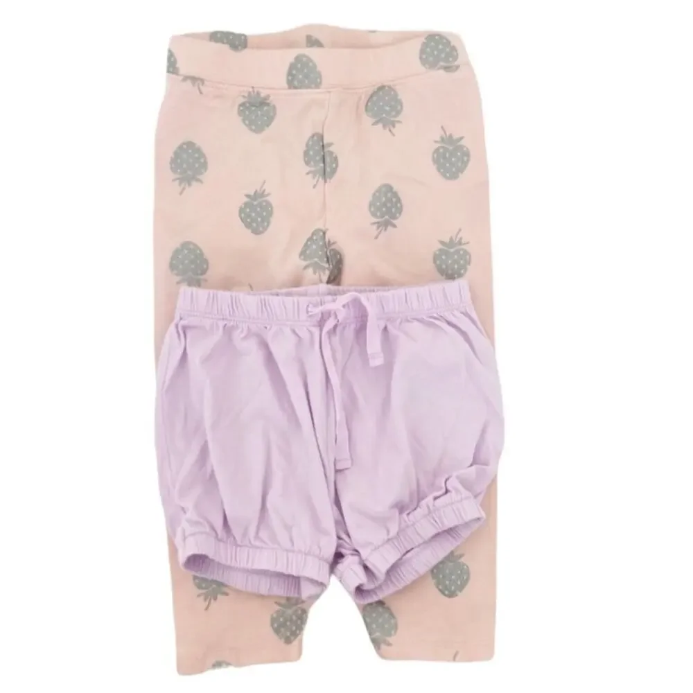Baby Gap Lot of 2 Pineapple Leggings Purple Shorts Sz 3T